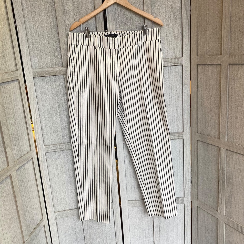 Piazza Sempione Kim Striped Ankle Trousers Pants Size 48